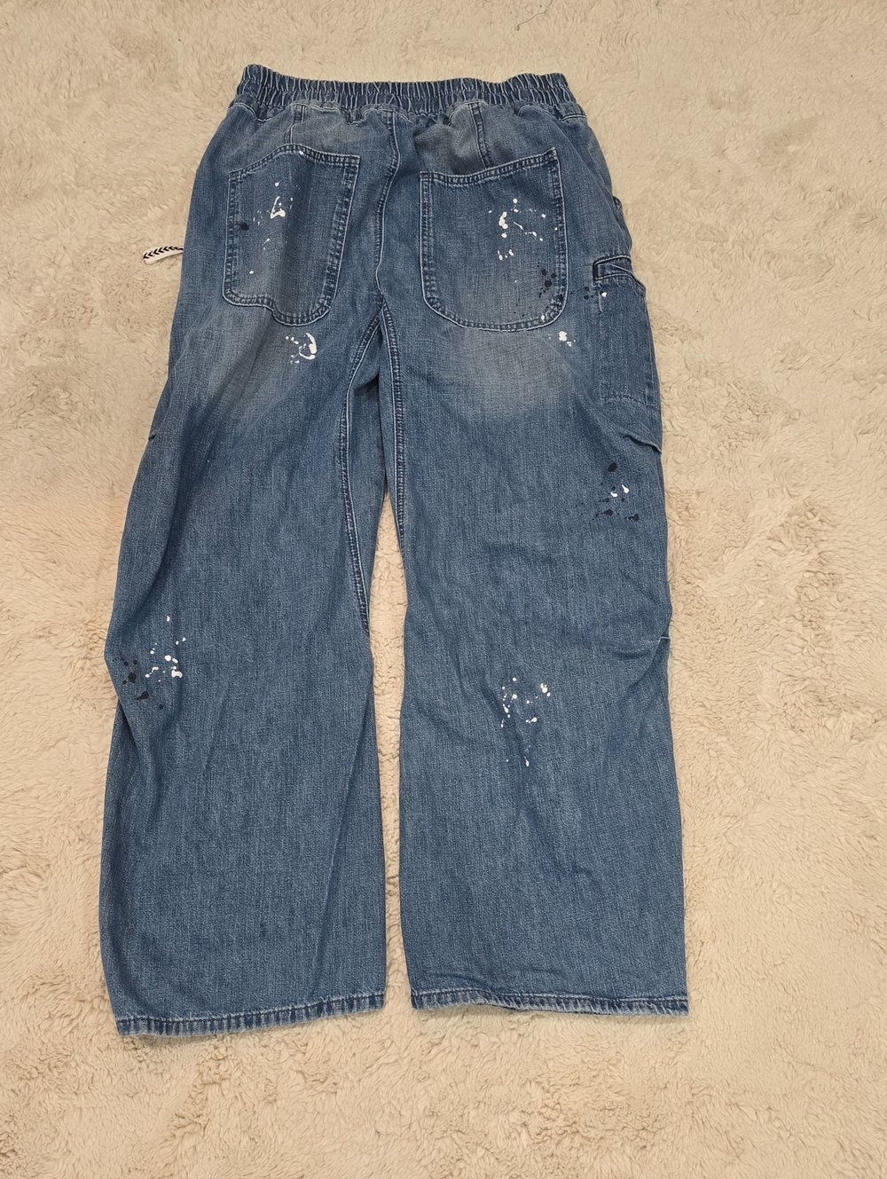 We The Free Men’s Relaxed Paint-Splatter Jeans - Blue - Picture 6 of 7